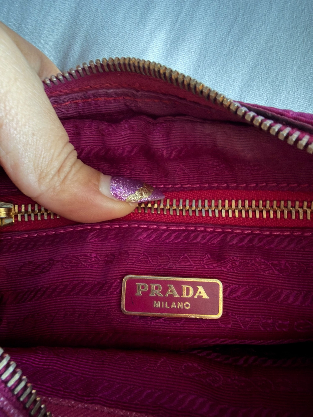 Prada Pink Nylon Crossbody Bag with Gold Hardware - Picture 9 of 16